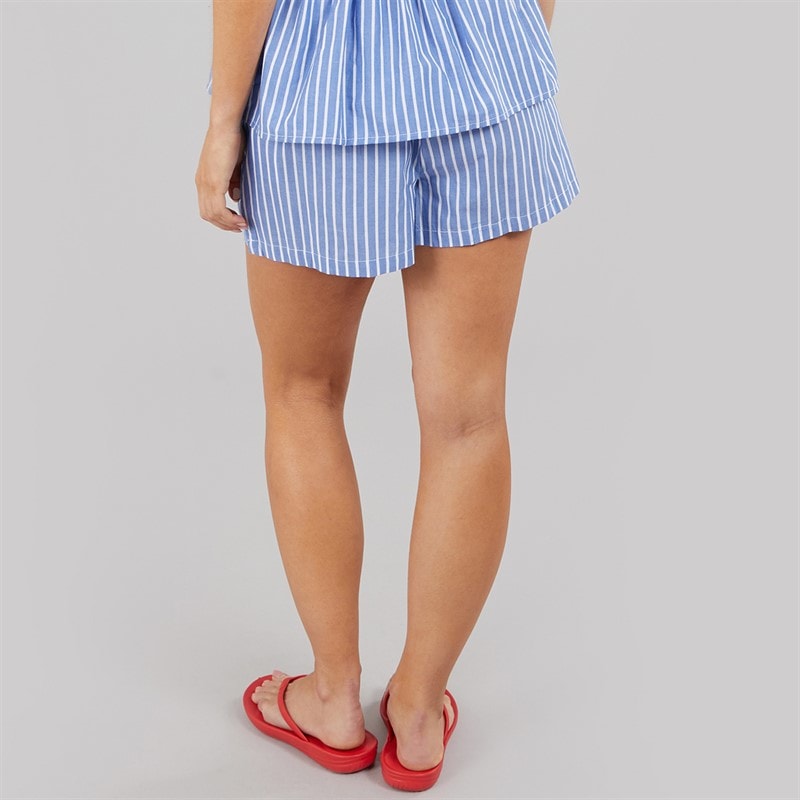 Brave Soul Womens Bella Mini Shorts Blue/White - Image 2