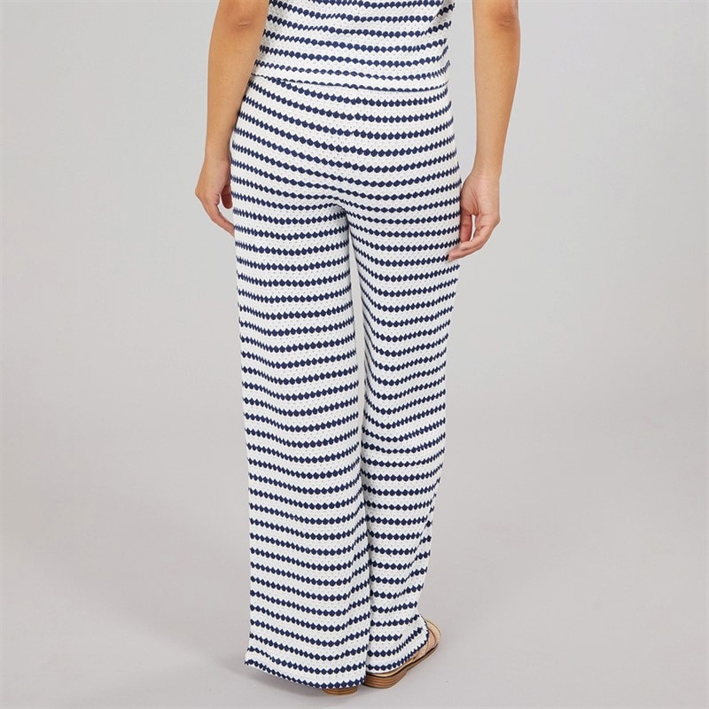Brave Soul Womens Lynus Trousers Cream/Navy - Image 2