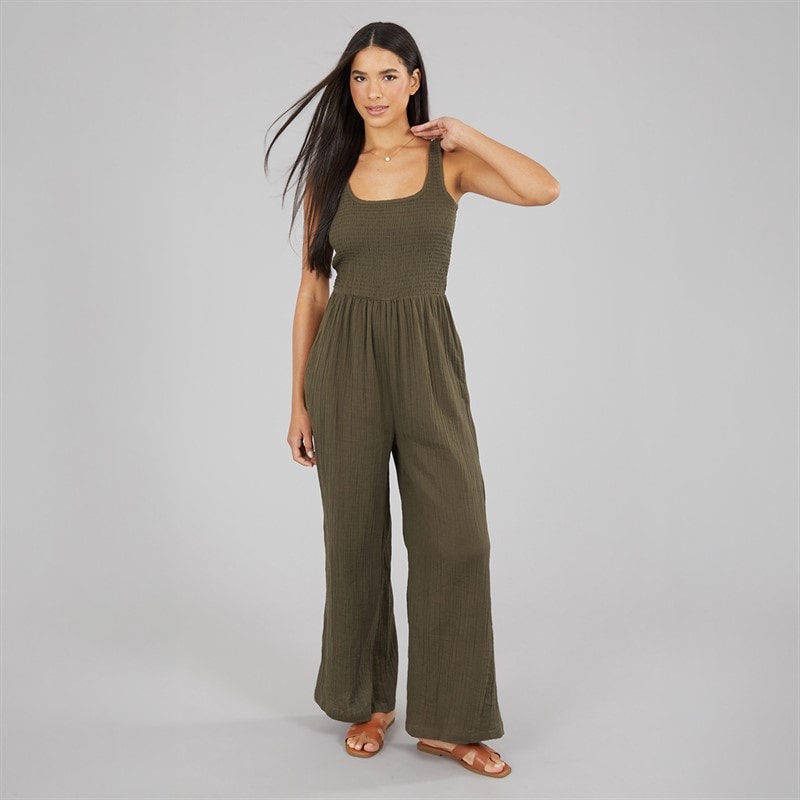 Brave Soul Womens Rennie Jumpsuit Khaki - Image 3