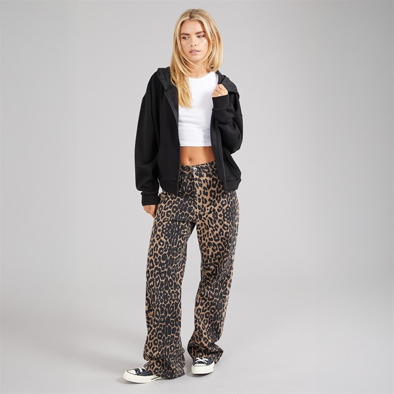 Brave Soul Womens Julie Zip Through Hoodie Black - Image 4