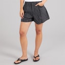 Brave Soul Womens Ziana Tailored Shorts Black/Cream