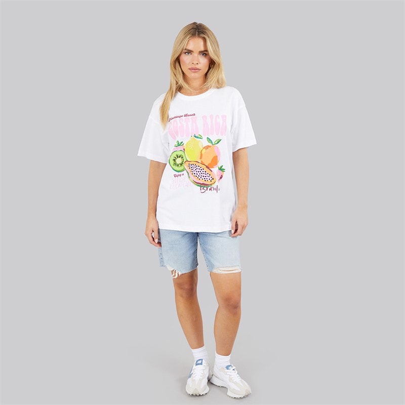 Brave Soul Womens Coco Graphic T-Shirt White - Image 3
