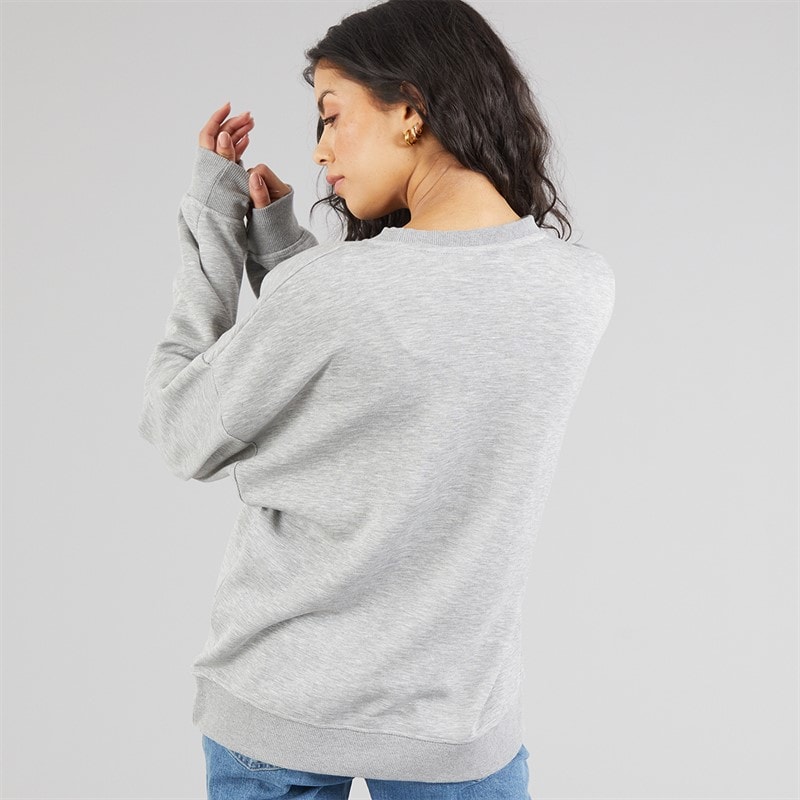 Brave Soul Womens Todd Sweatshirt Grey Marl - Image 2
