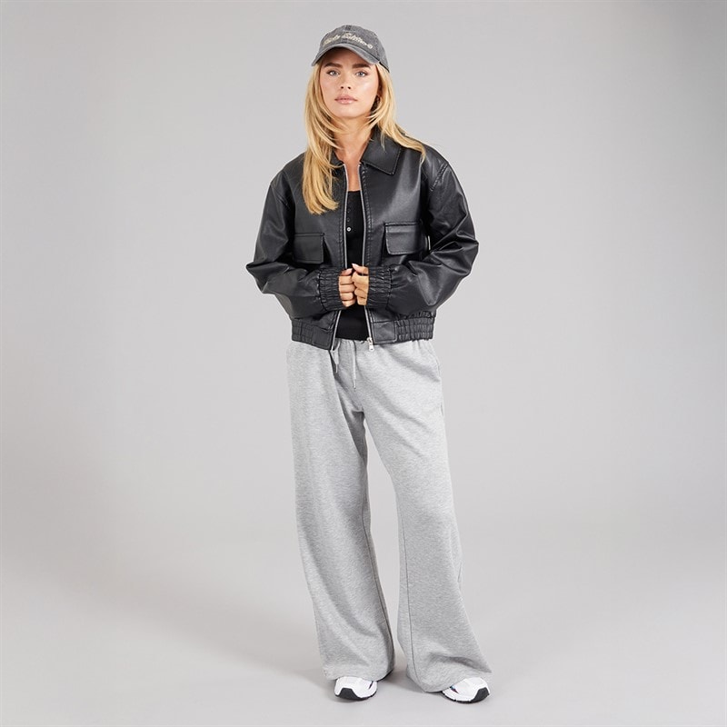 Brave Soul Womens Lutana Zip Through Bomber Jacket Black - Image 4