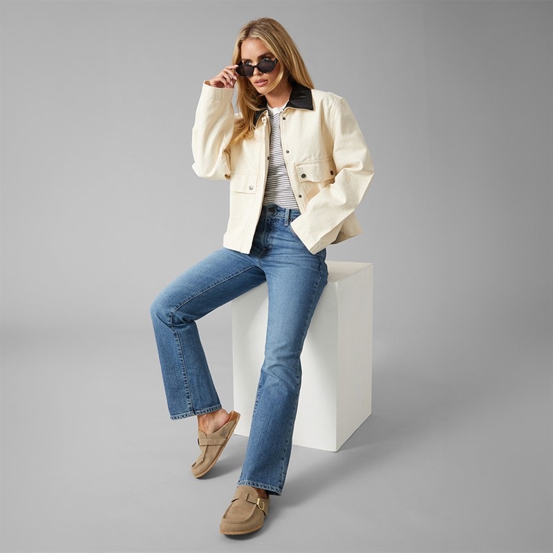 Brave Soul Womens Cadie Barn Jacket Stone - Image 4