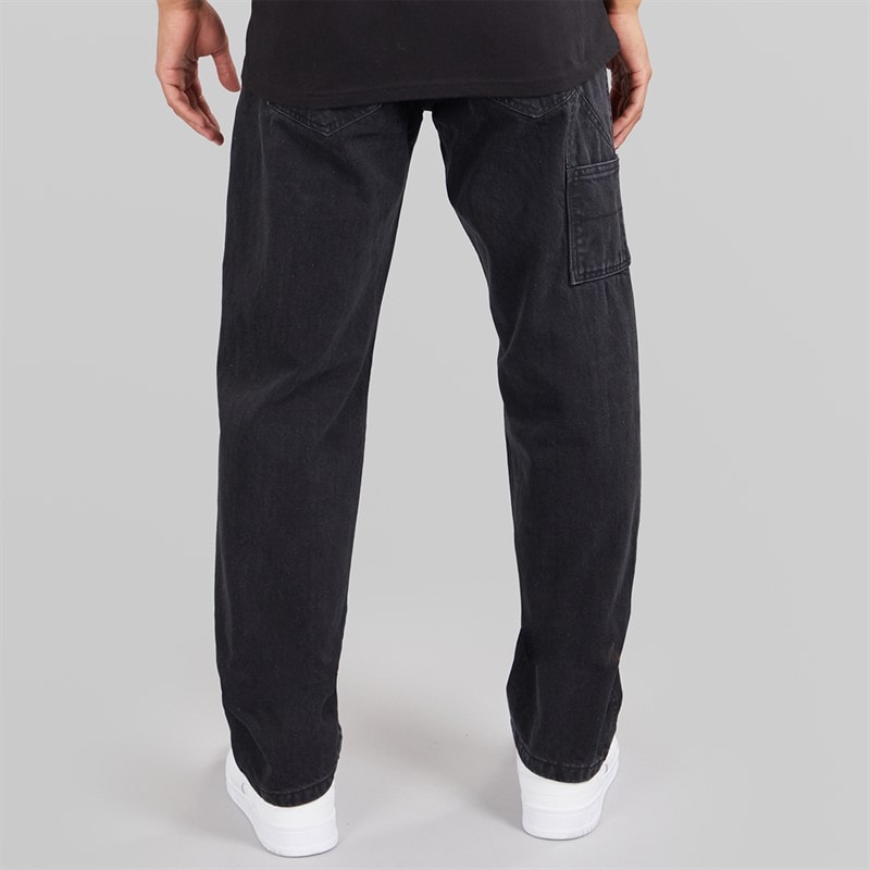 Brave Soul Mens Wide Leg Jeans Charcoal - Image 2