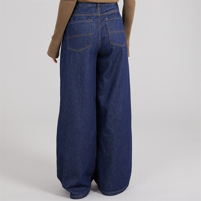 Brave Soul Womens Peyton Wide Leg Jeans Indigo - Image 2