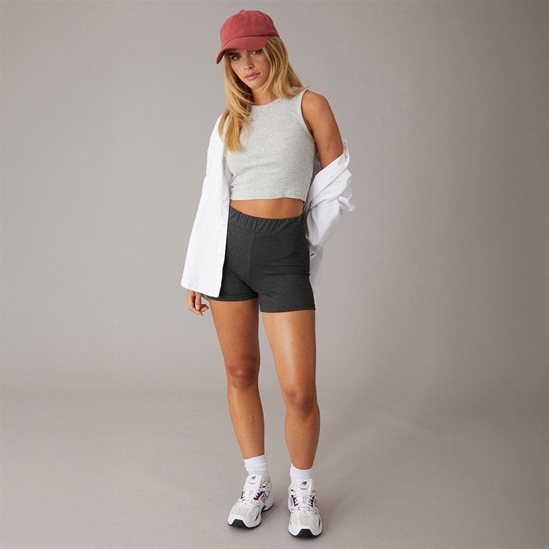 Brave Soul Womens West Crop Cycling Shorts Charcoal - Image 3