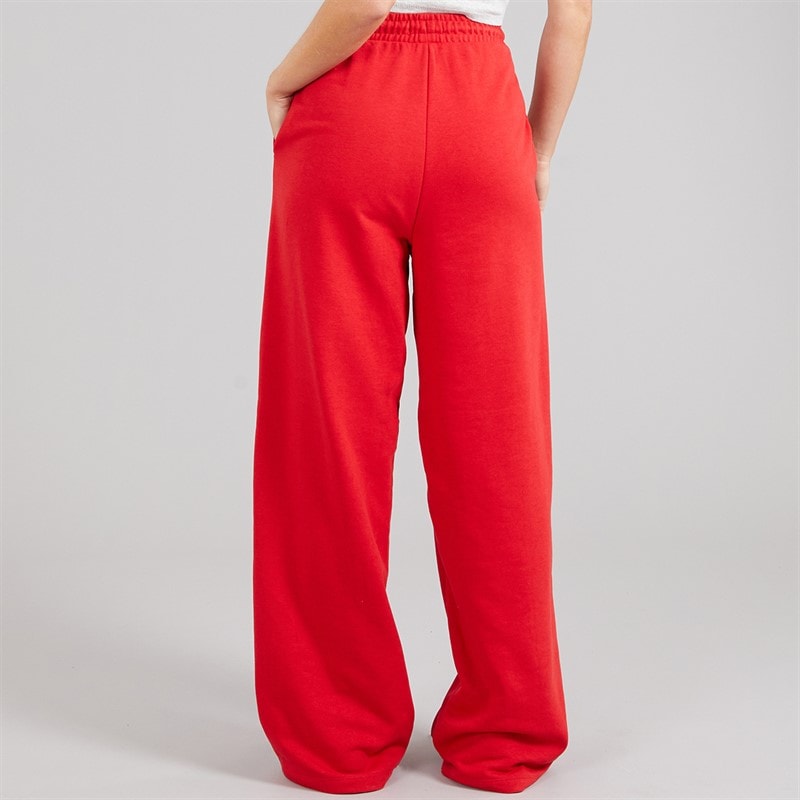 Brave Soul Womens Jemma Wide Leg Joggers Red - Image 2