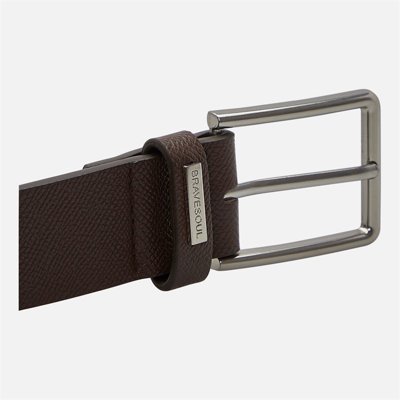 Brave Soul Mens PU Belt Brown - Image 2