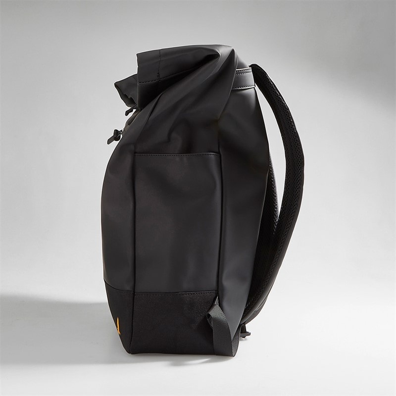Brave Soul Mens Noel Roll Top Rubberised Backpack Black - Image 4