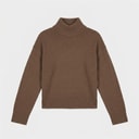 Brave Soul Womens Mossy Roll Neck Jumper Mocha