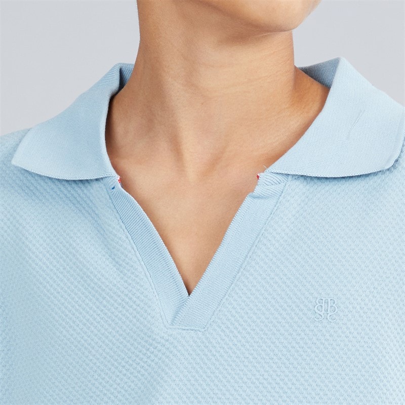 Brave Soul Boys Cadby Polo Shirt And Shorts Set Powder Blue - Image 5