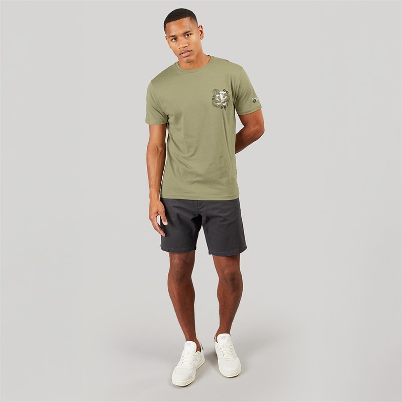 Brave Soul Mens Perceval T-Shirt Sage - Image 4