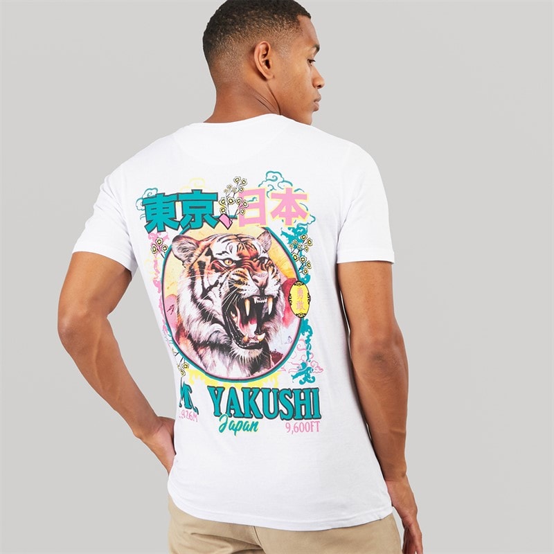 Brave Soul Mens Yakushi T-Shirt Optic White - Image 1