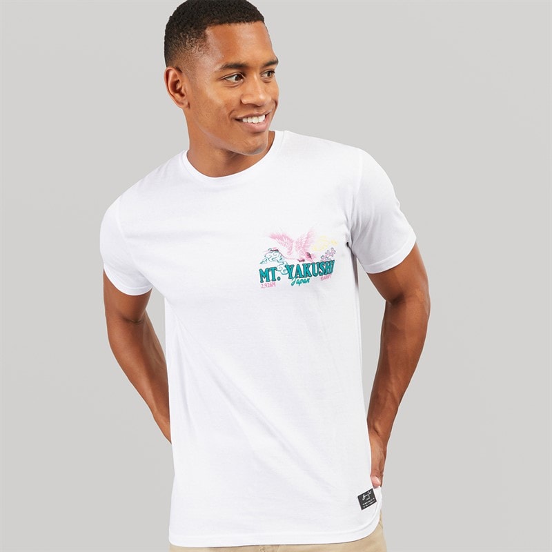 Brave Soul Mens Yakushi T-Shirt Optic White - Image 2