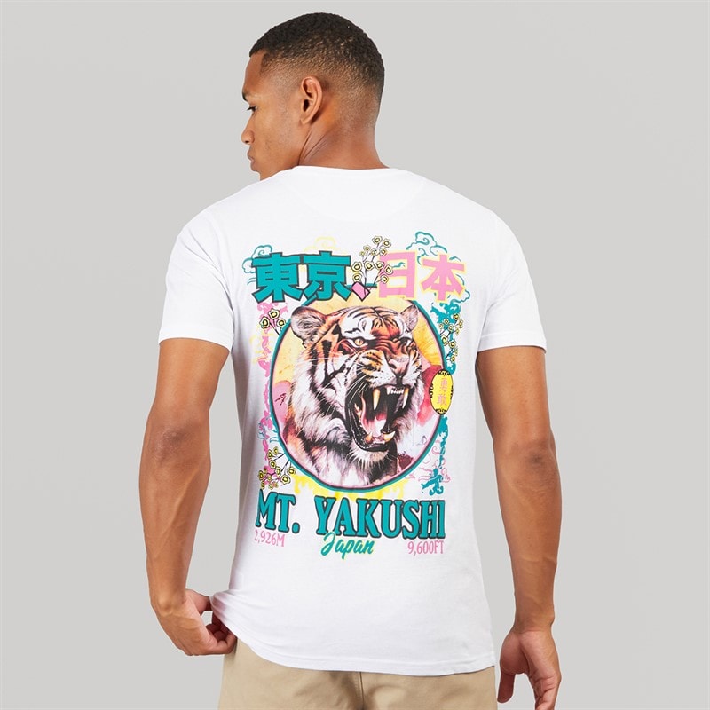 Brave Soul Mens Yakushi T-Shirt Optic White - Image 3
