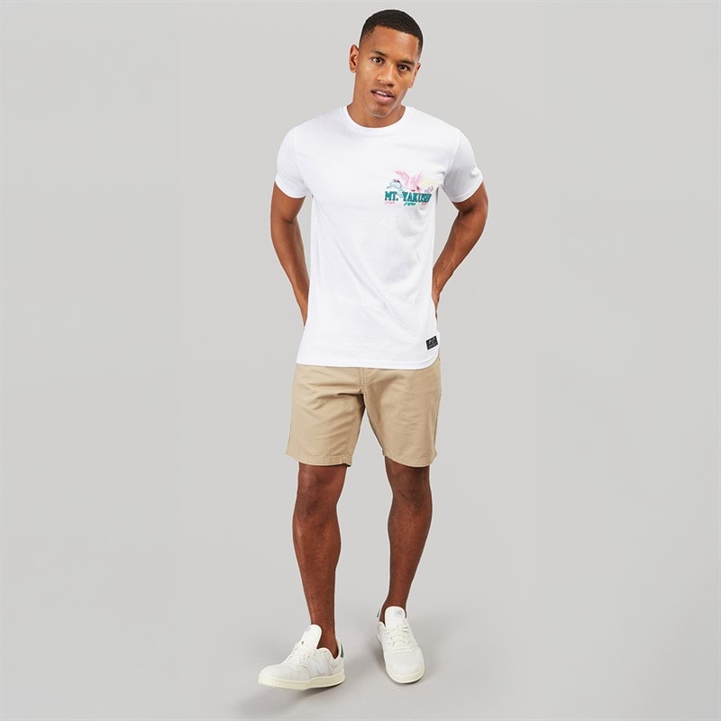 Brave Soul Mens Yakushi T-Shirt Optic White - Image 4