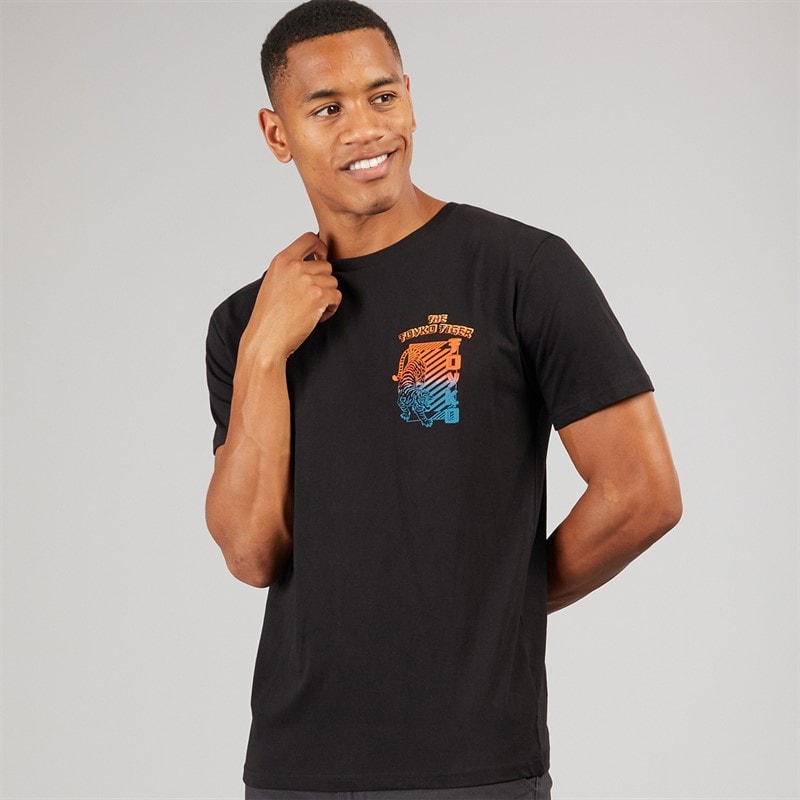 Brave Soul Mens Ginza T-Shirt Jet Black - Image 2