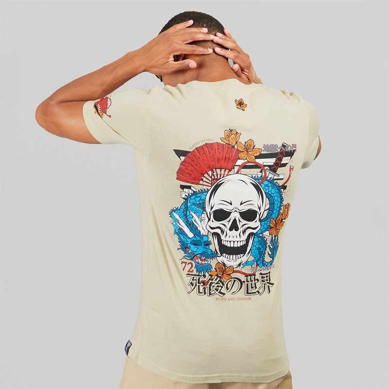 Brave Soul Mens Shelton T-Shirt Plaster - Image 3