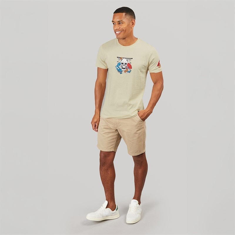 Brave Soul Mens Shelton T-Shirt Plaster - Image 4