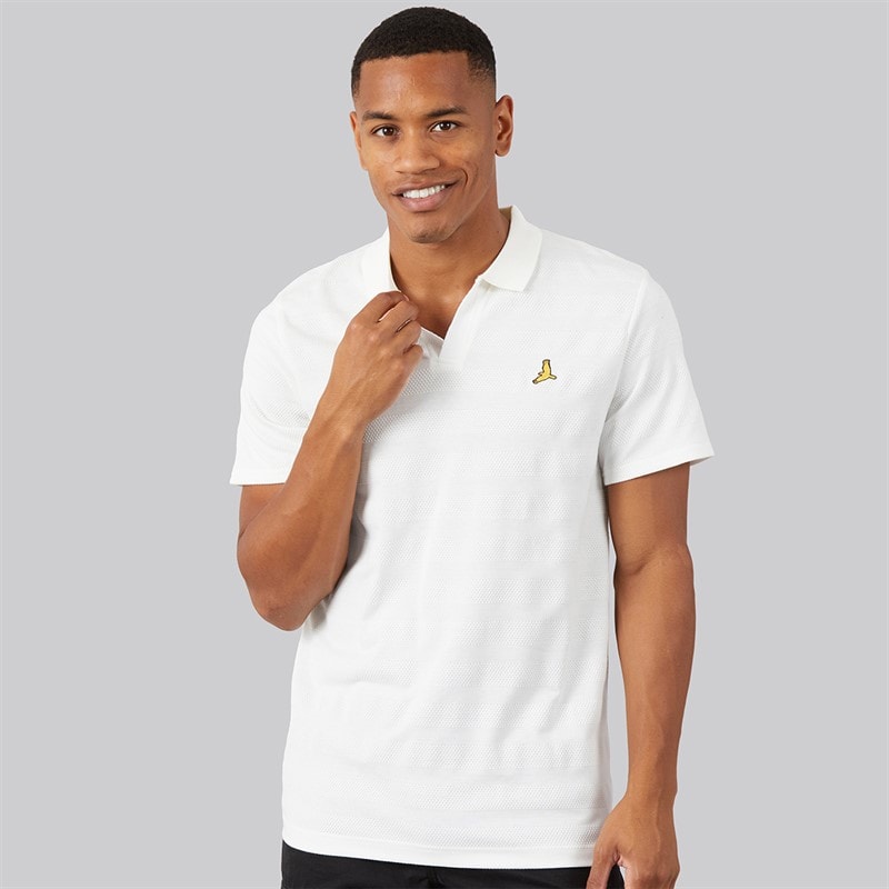 Brave Soul Mens Zenon Polo Shirt Off White - Image 1