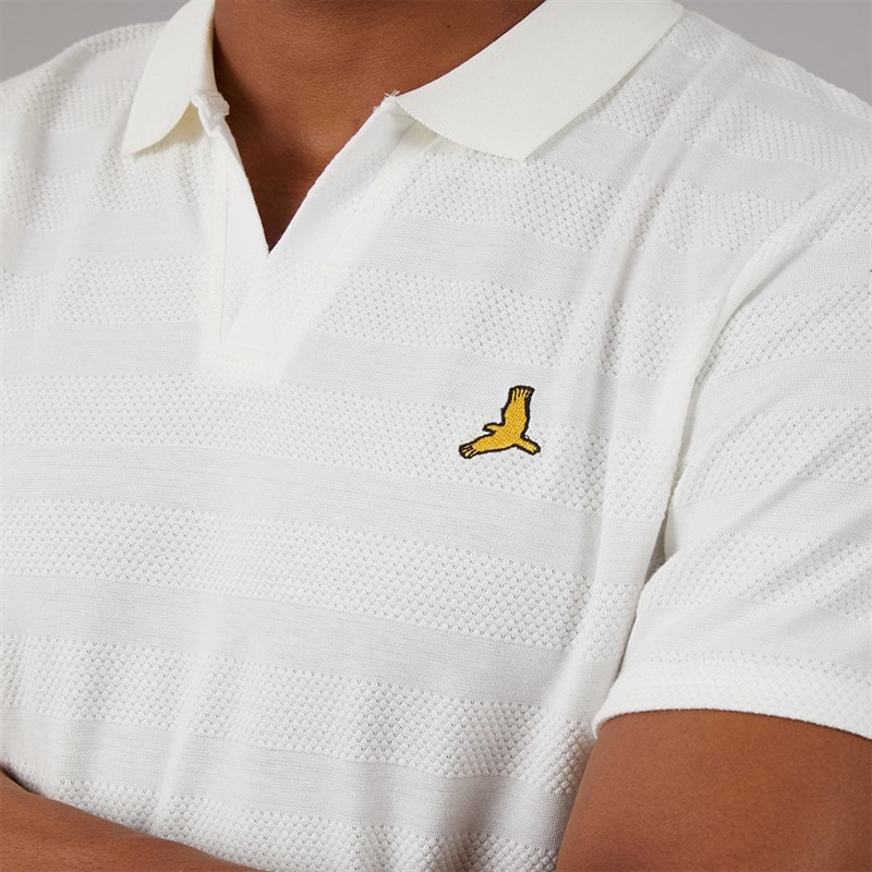 Brave Soul Mens Zenon Polo Shirt Off White - Image 3
