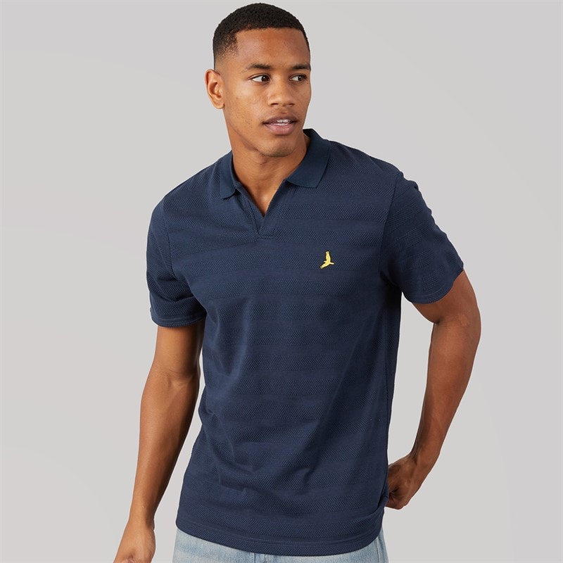 Brave Soul Mens Zenon Polo Shirt Navy