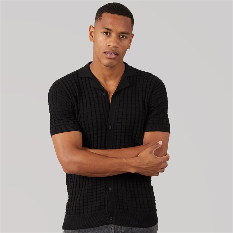 Brave Soul Mens Myah Shirt Jet Black