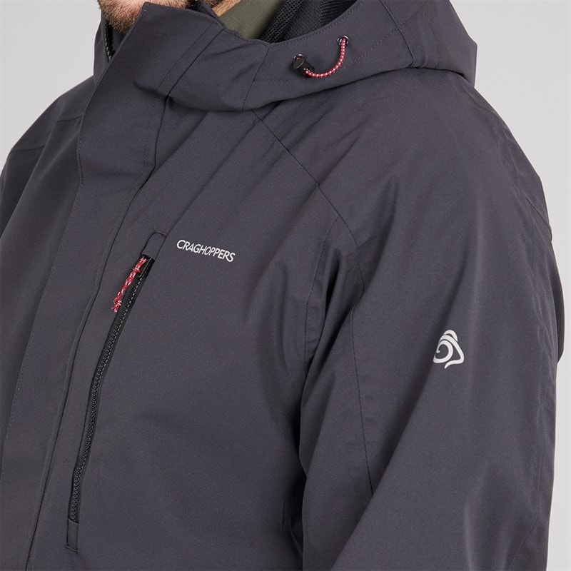 Craghoppers Mens Lorton II AquaDry Waterproof Jacket Dark Iron - Image 3