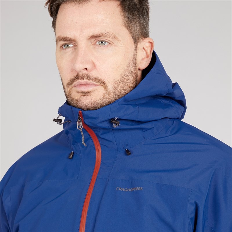 Craghoppers Mens Creevey AquaDry Waterproof Jacket Linckia Blue - Image 3