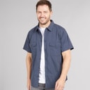 Craghoppers Mens Kiwi Short Sleeve Shirt Ombre Blue