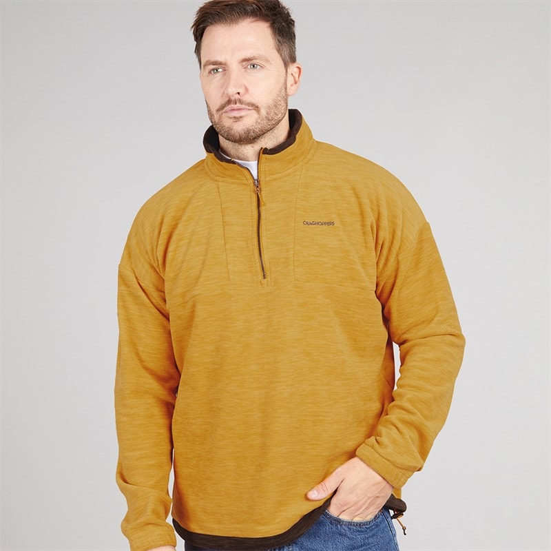 Craghoppers Mens Esk Half Zip Fleece Warbler Yellow - Image 1
