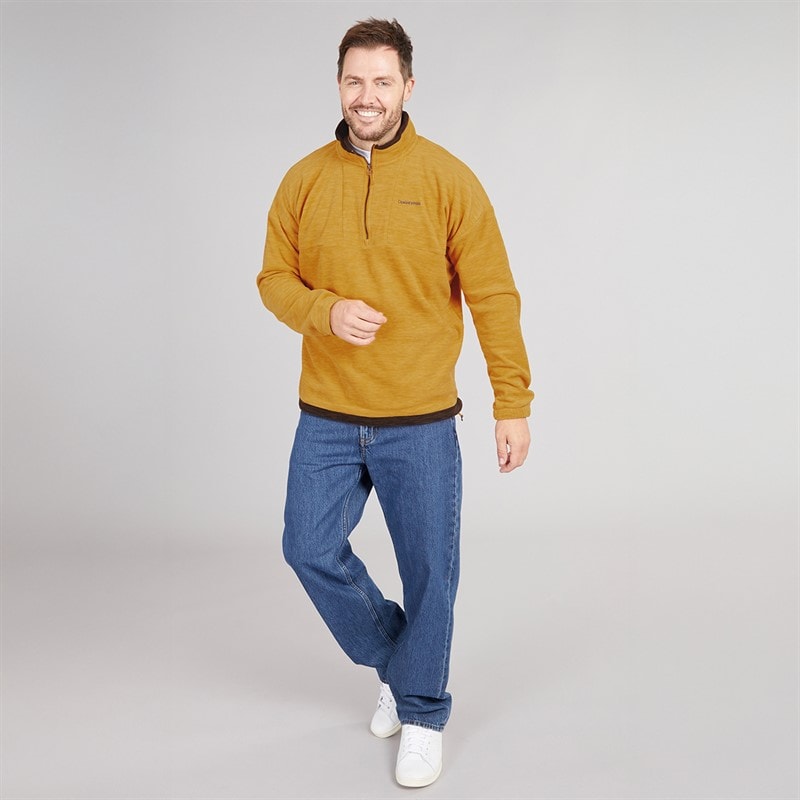 Craghoppers Mens Esk Half Zip Fleece Warbler Yellow - Image 4