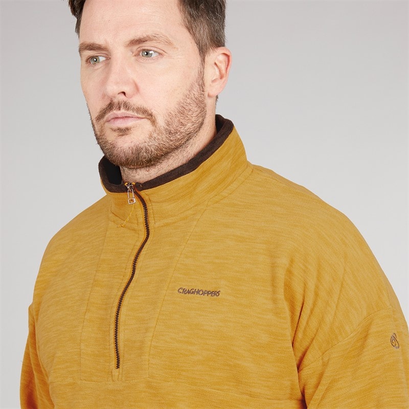 Craghoppers Mens Esk Half Zip Fleece Warbler Yellow - Image 5