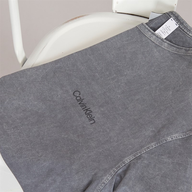 Calvin Klein Mens Crew Neck T-Shirt Forged Iron - Image 3