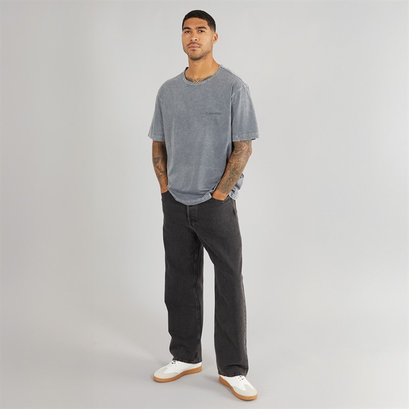 Calvin Klein Mens Crew Neck T-Shirt Forged Iron - Image 4