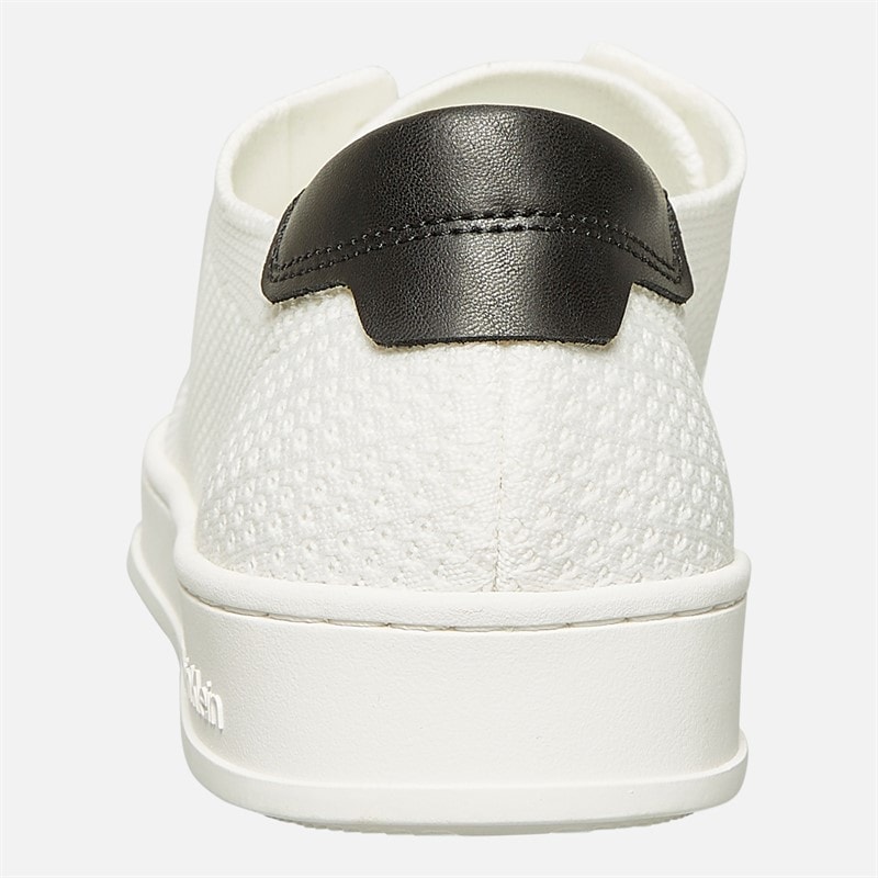 Calvin Klein Mens Low Top Lace Up Trainers Bright White/Black - Image 3