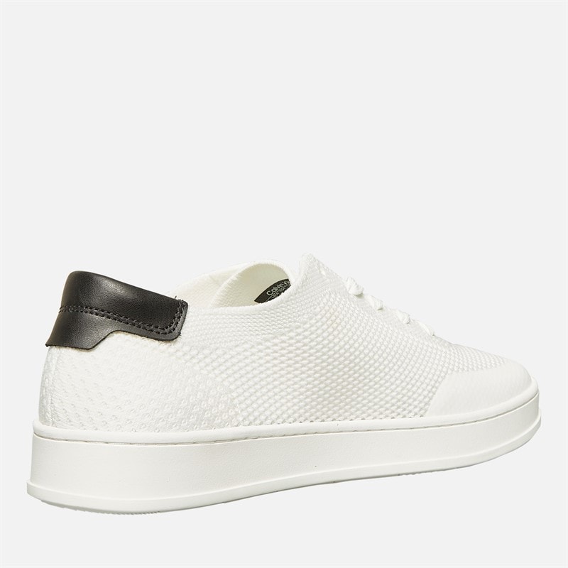 Calvin Klein Mens Low Top Lace Up Trainers Bright White/Black - Image 5