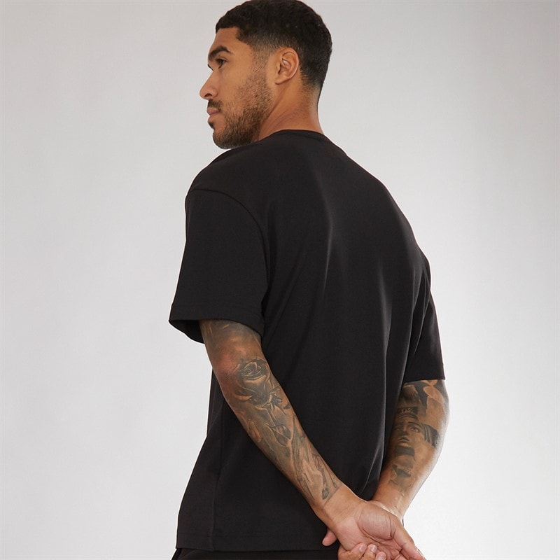 Calvin Klein Mens Nano Logo Interlock T-Shirt CK Black - Image 2
