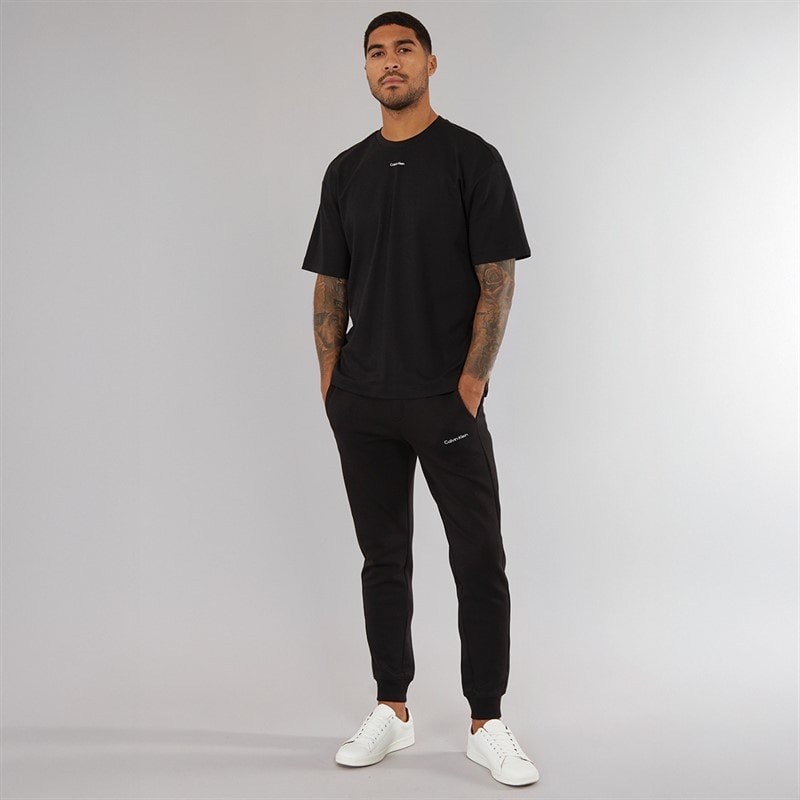 Calvin Klein Mens Nano Logo Interlock T-Shirt CK Black - Image 3