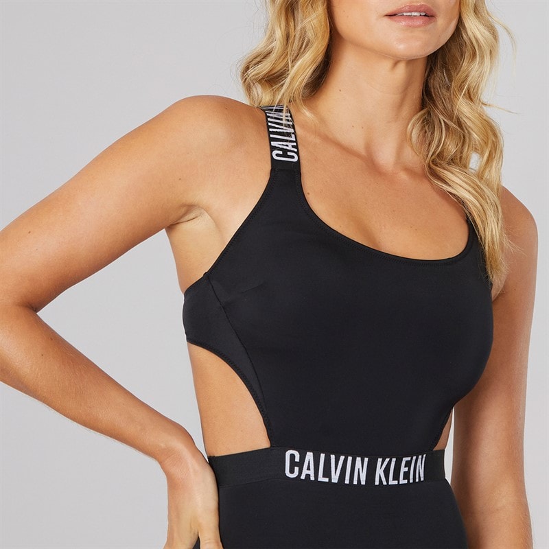 Calvin Klein Womens Cut Out Swimsuit PVH Black - Image 5