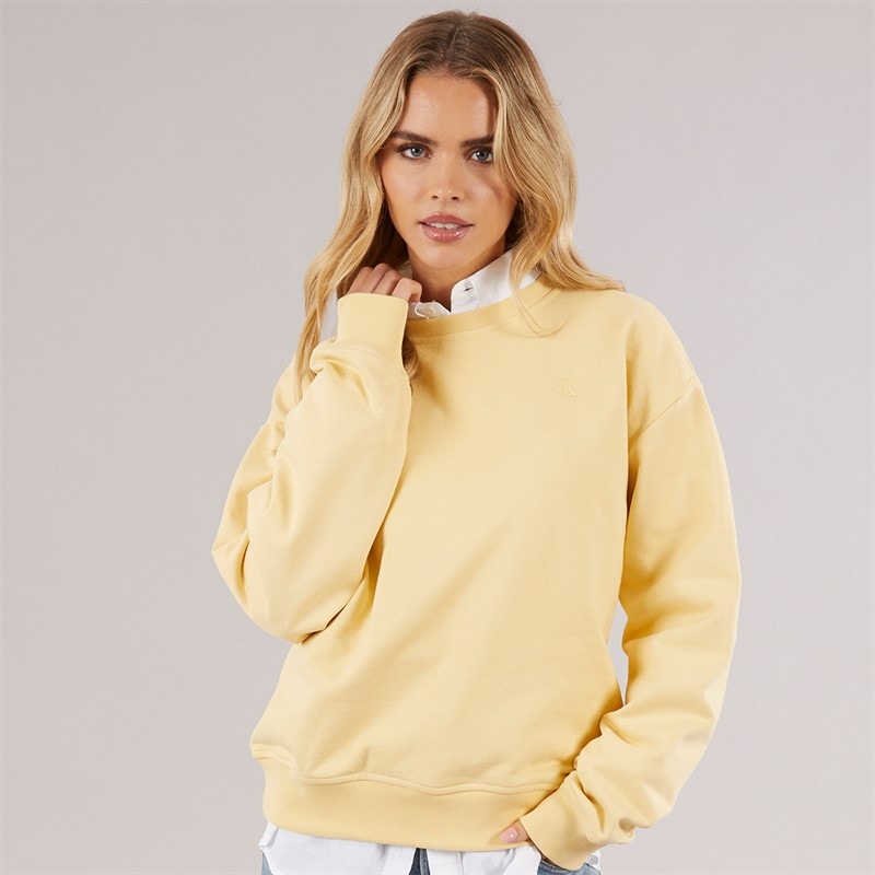Calvin Klein Womens Archive Logo Sweatshirt Sunlight - Image 2