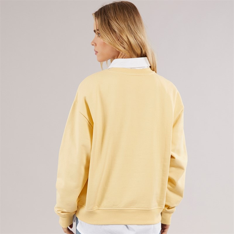 Calvin Klein Womens Archive Logo Sweatshirt Sunlight - Image 3