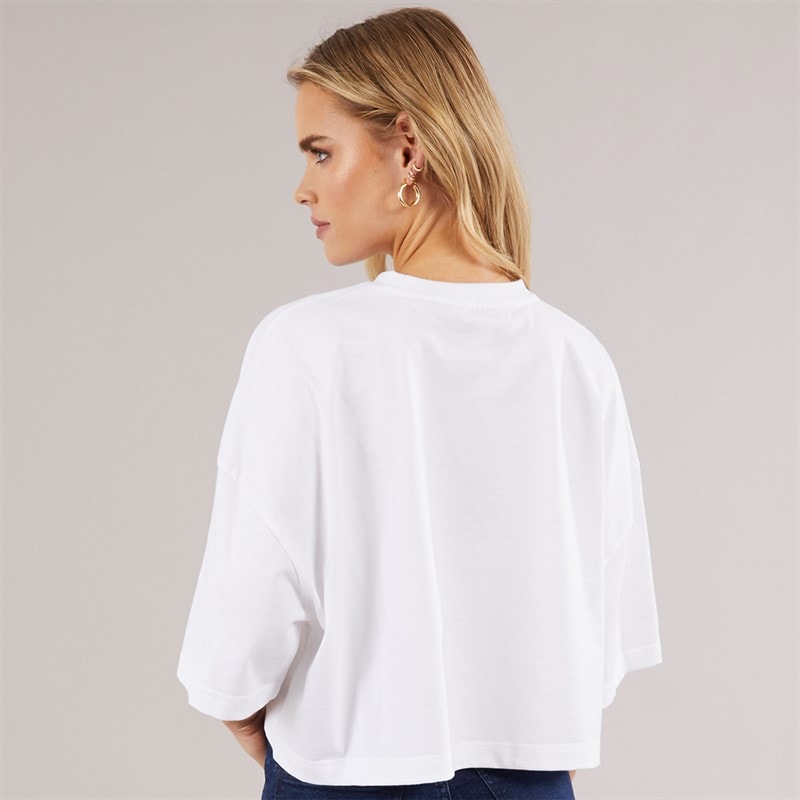 Calvin Klein Womens Cropped T-Shirt Brilliant White - Image 2
