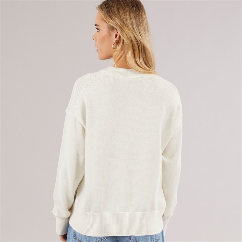 Calvin Klein Womens Cotton Graphic Sweatshirt Tofu - Image 2