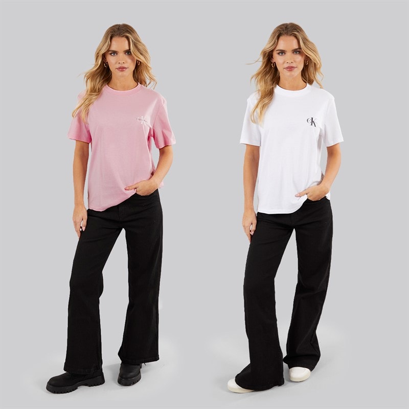Calvin Klein Womens Logo Two Pack T-Shirts Fairy Tale - Image 5