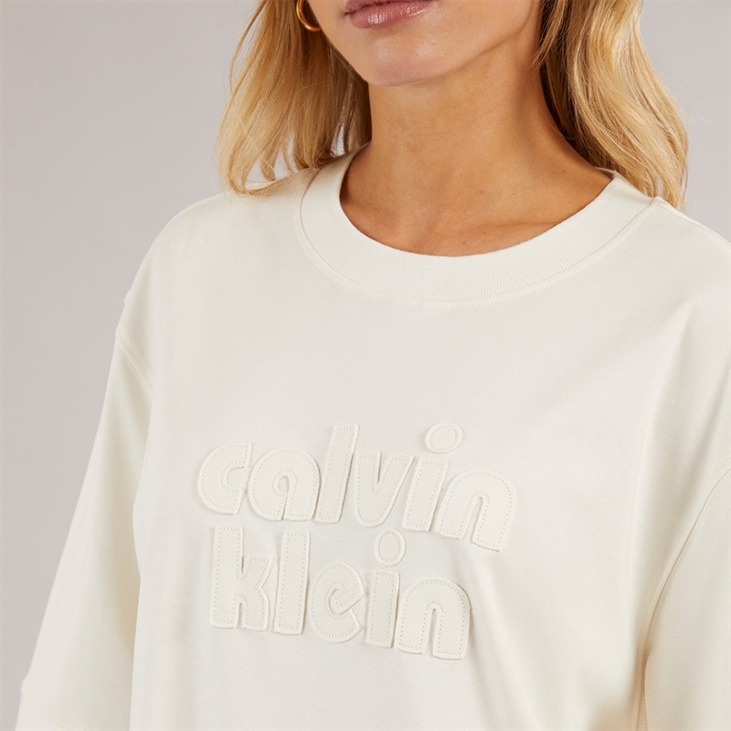 Calvin Klein Womens Oversized T-Shirt Tofu - Image 3