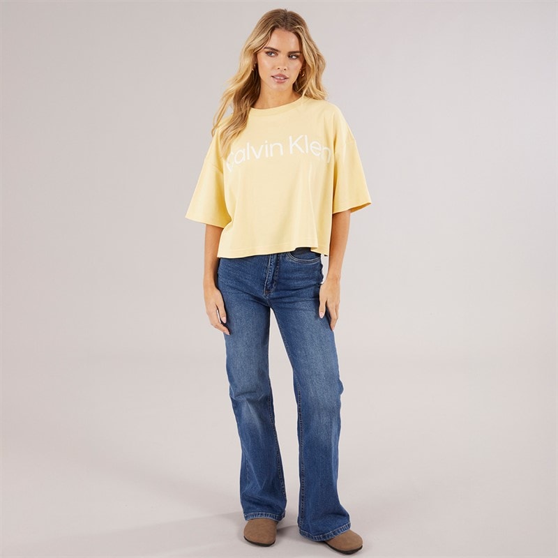 Calvin Klein Womens Graphic T-Shirt Sunlight - Image 3