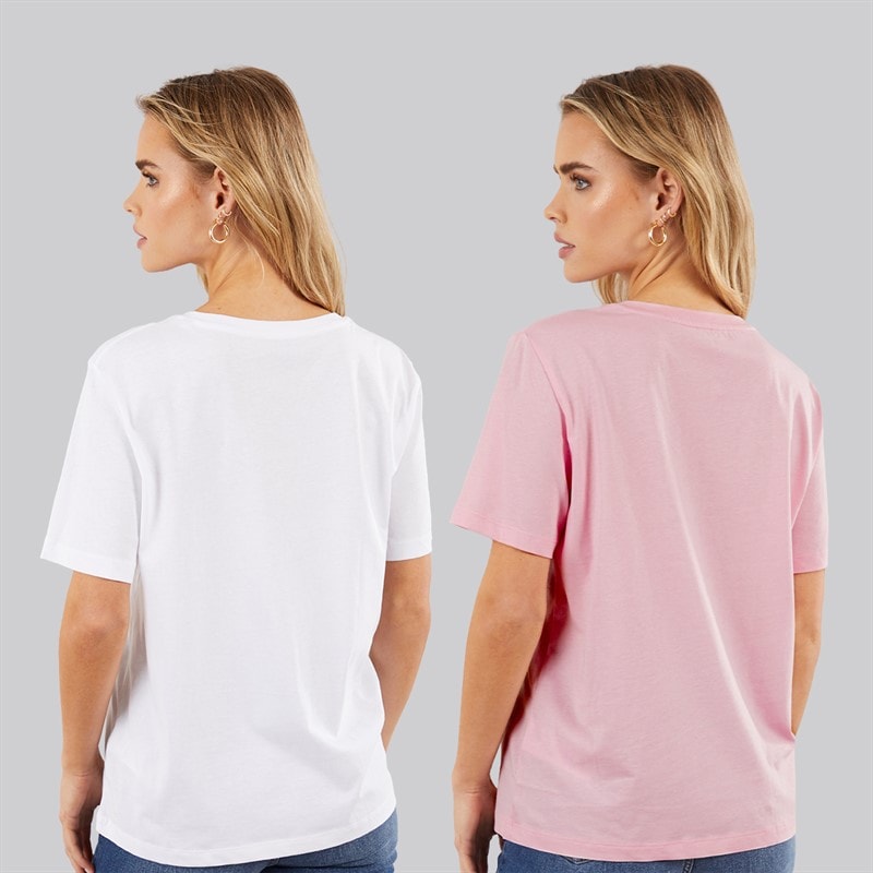Calvin Klein Womens Logo Two Pack T-Shirts Fairy Tale - Image 2